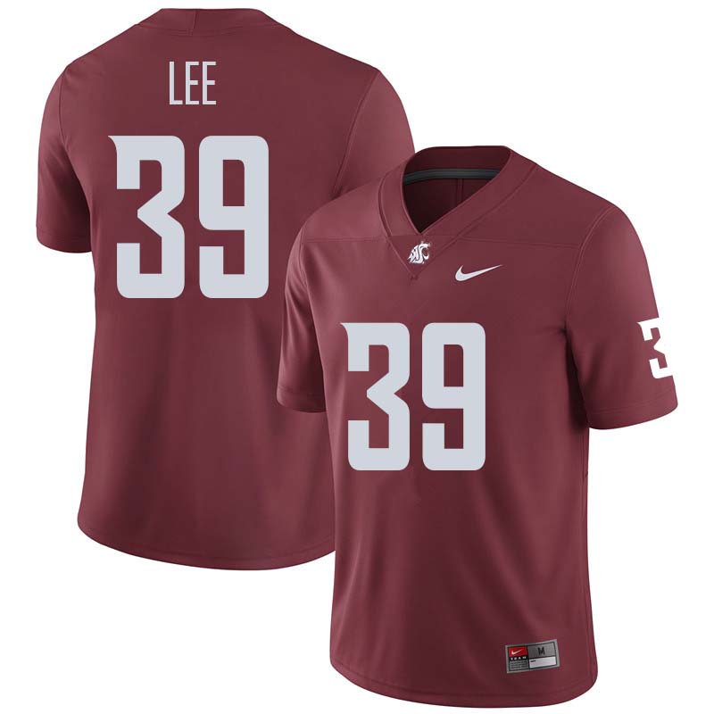 Men #39 Damion Lee Washington State Cougars College Football Jerseys Sale-Crimson